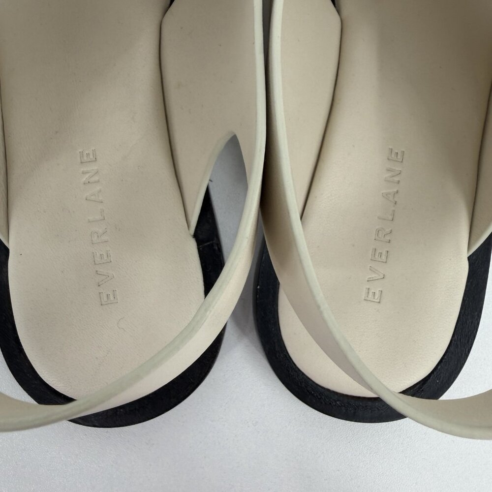Everlane The City Crossover Sandals size 7.5 in Cream Leather Ankle Strap Buckle - Picture 2 of 8